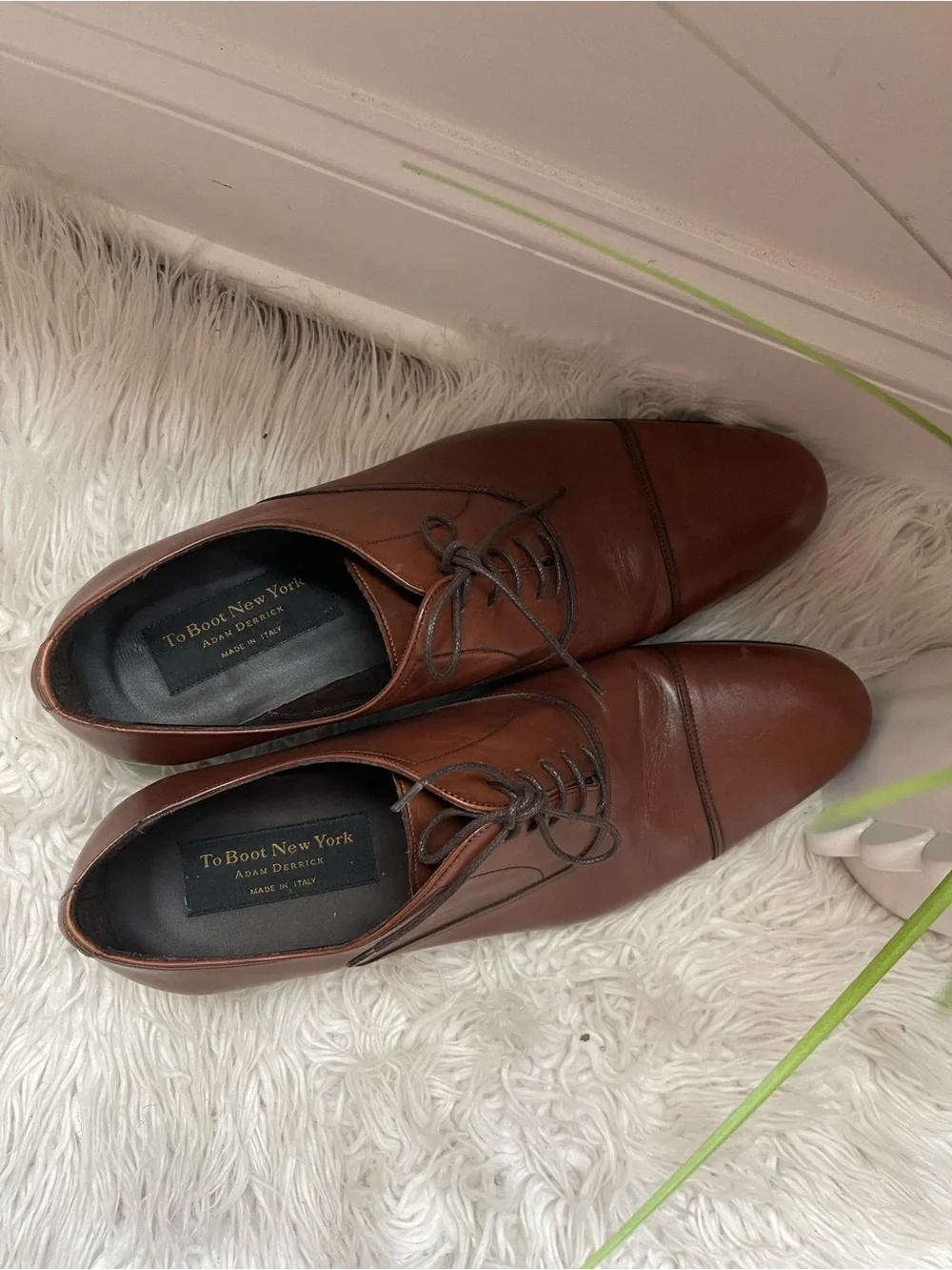 To Boot New York Men's Brandon II Cap Toe Oxford Shoes in Cuoio Luc. Ant Sz 11.5